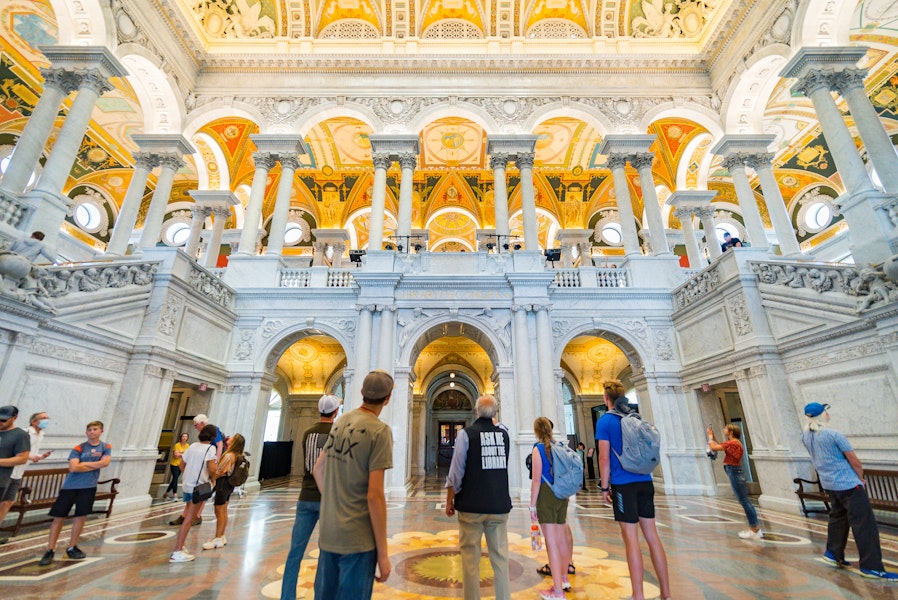 Library of Congress with people